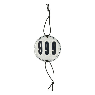 Porte-numéro concours strass Horze Blanc