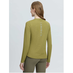 Haut technique de sport LeMieux manches longues Gooseberry Kaki