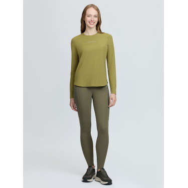 Haut technique de sport LeMieux manches longues Gooseberry Kaki