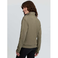 Sweat-shirt LeMieux à demi-zip col montant Scarlet Willow green Kaki