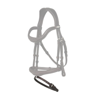 Nosebande Flash Kudos huilée LeMieux Marron / argent