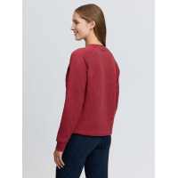 Sweat-shirt LeMieux col rond style Varsity Vida femme Russet Orange