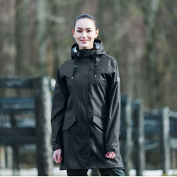 Imperméable PU Billie femme Horze Noir Imperméable PU Billie femme Horze Noir