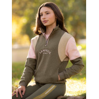 Sweat-shirt demi-zip Viola LeMieux Young Rider Willow green Kaki Sweat-shirt demi-zip Viola LeMieux Young Rider Willow green Kaki
