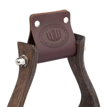 Étrier western en bois avec semelle antidérapante en caoutchouc Westwood Marron foncé Étrier western en bois avec semelle antidérapante en caoutchouc Westwood Marron foncé