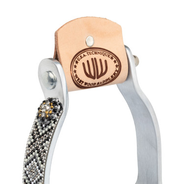 Étrier western décoré en aluminium Westwood Argent