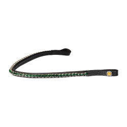 Frontal avec strass Stones Concept Equestro Noir / émeraude
