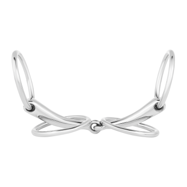 Mors d’attelage mors de filet avec 4 anneaux Waldhausen