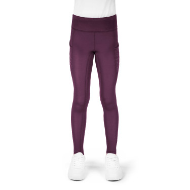 Legging Je t'aime Equithème Neva enfant Prune Violet