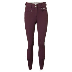 Pantalon Diana grip silicone genoux Mountain Horse femme Bordeaux foncé Blanc