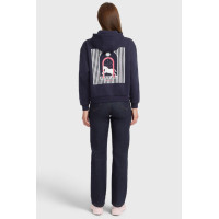 Sweatshirt Harcour Coeur femme Marine Bleu marine