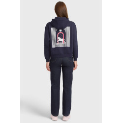 Sweatshirt Harcour Coeur femme Marine Bleu marine