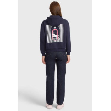 Sweatshirt Harcour Coeur femme Marine Bleu marine