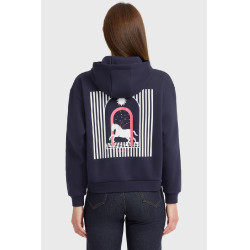 Sweatshirt Harcour Coeur femme Marine Bleu marine