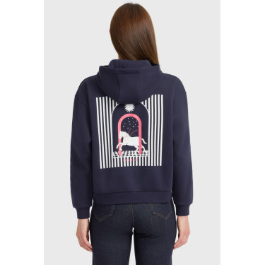 Sweatshirt Harcour Coeur femme Marine Bleu marine