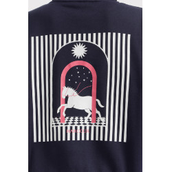 Sweatshirt Harcour Coeur femme Marine Bleu marine