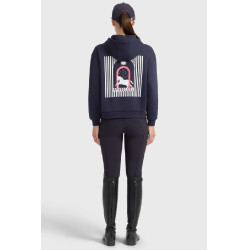 Sweatshirt Harcour Coeur femme Marine Bleu marine