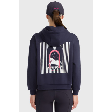 Sweatshirt Harcour Coeur femme Marine Bleu marine