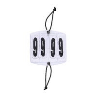 Numéro de compétition Imperial Riding Basic carré 4 chiffres Blanc