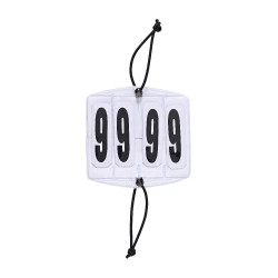 Numéro de compétition Imperial Riding Basic carré 4 chiffres Blanc