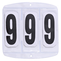Numéro de compétition Imperial Riding Basic à velcro 3 chiffres Blanc