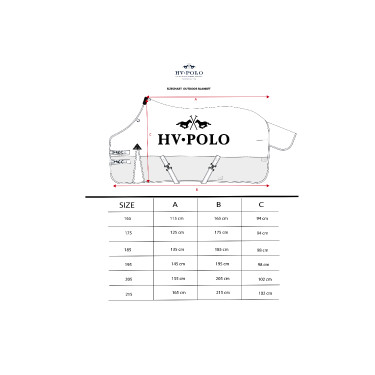 Couverture de paddock HV Polo Essential 200gr 600D Rose rouge