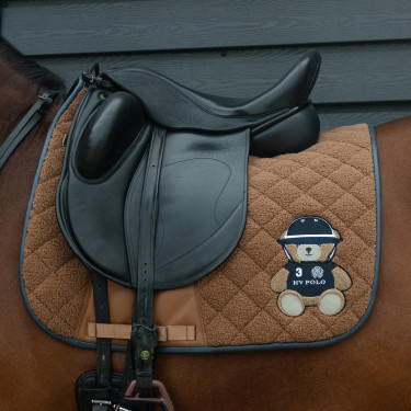 Tapis de selle HV Polo Polo teddy Dressage Camel Marron