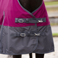 Couverture de paddock Imperial Riding Limited Summer avec couvre-cou Framboise / gris Rouge Couverture de paddock Imperial Riding Limited Summer avec couvre-cou Framboise / gris Rouge