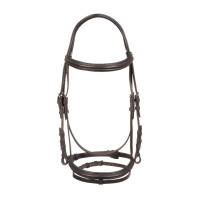 Bridon Supreme à relief carré en cuir Marron foncé