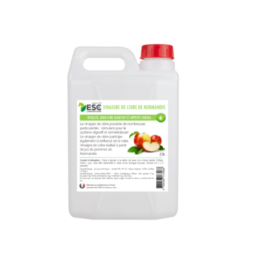 Vinaigre de cidre pur de Normandie 2,5L ESC Laboratoire Vinaigre de cidre pur de Normandie 2,5L ESC Laboratoire