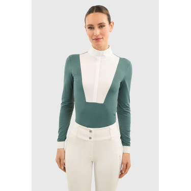 Polo de concours Harcour Coco femme Paon Bleu Polo de concours Harcour Coco femme Paon Bleu