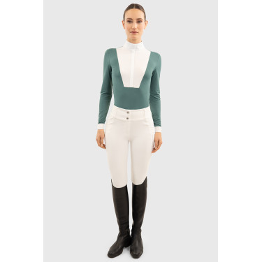 Polo de concours Harcour Coco femme Paon Bleu Polo de concours Harcour Coco femme Paon Bleu