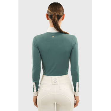 Polo de concours Harcour Coco femme Paon Bleu Polo de concours Harcour Coco femme Paon Bleu