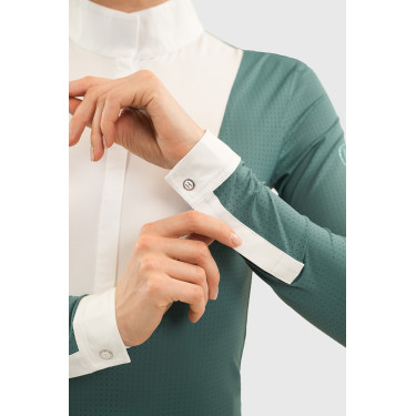 Polo de concours Harcour Coco femme Paon Bleu Polo de concours Harcour Coco femme Paon Bleu