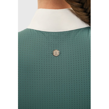 Polo de concours Harcour Coco femme Paon Bleu Polo de concours Harcour Coco femme Paon Bleu
