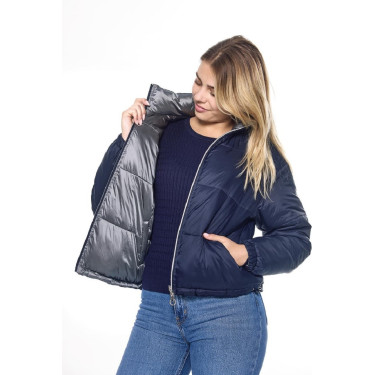 Veste Harcour Janari Puffer femme Marine / argent Bleu