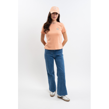 Tee-shirt Harcour Telma Abricot Orange Tee-shirt Harcour Telma Abricot Orange