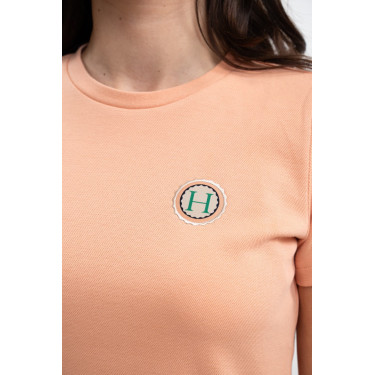 Tee-shirt Harcour Telma Abricot Orange Tee-shirt Harcour Telma Abricot Orange