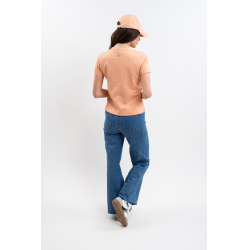 Tee-shirt Harcour Telma Abricot Orange Tee-shirt Harcour Telma Abricot Orange