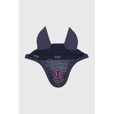 Bonnet cheval Harcour Fablir Marine / rose Bleu