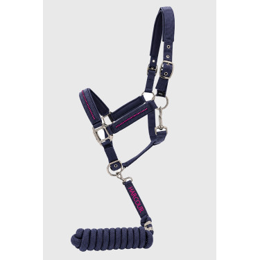 Licol et longe Harcour Amour Marine / rose Bleu Licol et longe Harcour Amour Marine / rose Bleu
