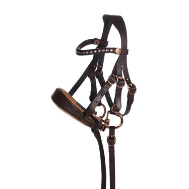 Bridon cuir Or rose Hobby Horsing HKM Bridon cuir Or rose Hobby Horsing HKM