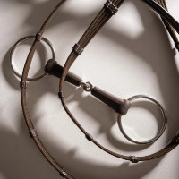 Mors simple Velari à anneaux Flex simple brisure medium 18mm Blanc