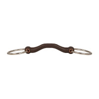 Mors simple à anneaux Velari Flex passage de langue rigide 20mm Blanc