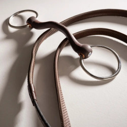 Mors simple à anneaux Velari Flex passage de langue rigide 20mm
