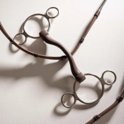 Mors Pessoa 3 ring anneaux Velari Flex passage de langue rigide 20mm Blanc