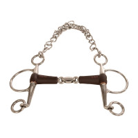 Mors Pelham court Velari Flex double brisure medium 18mm Blanc