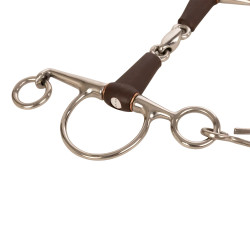 Mors Pelham court Velari Flex double brisure medium 18mm Blanc Mors Pelham court Velari Flex double brisure medium 18mm Blanc
