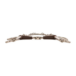 Mors Pelham court Velari Flex double brisure medium 18mm Blanc Mors Pelham court Velari Flex double brisure medium 18mm Blanc
