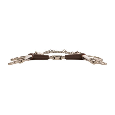 Mors Pelham court Velari Flex double brisure medium 18mm Blanc Mors Pelham court Velari Flex double brisure medium 18mm Blanc